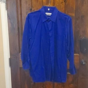 Geoffrey Beene Blue and Red Button Down